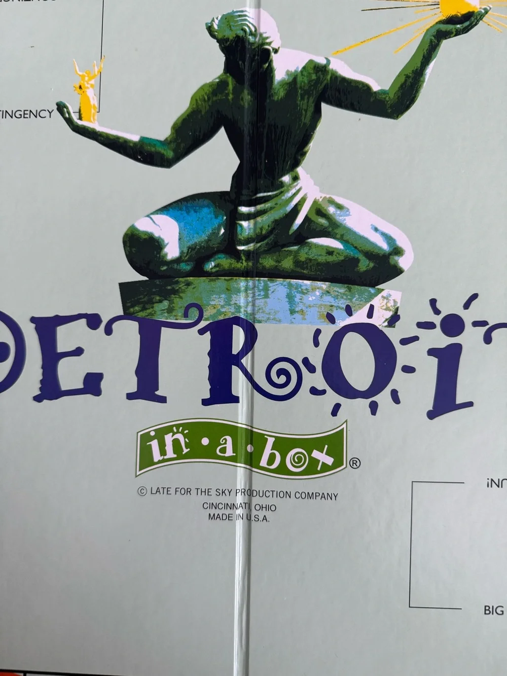 Vintage Detroit in a box monopoly style board game